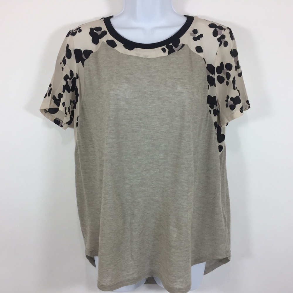 Rebecca Taylor Leopard Top Blouse Sz 6